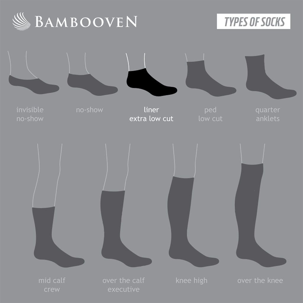 Women sock types: Bamboo liner socks for women