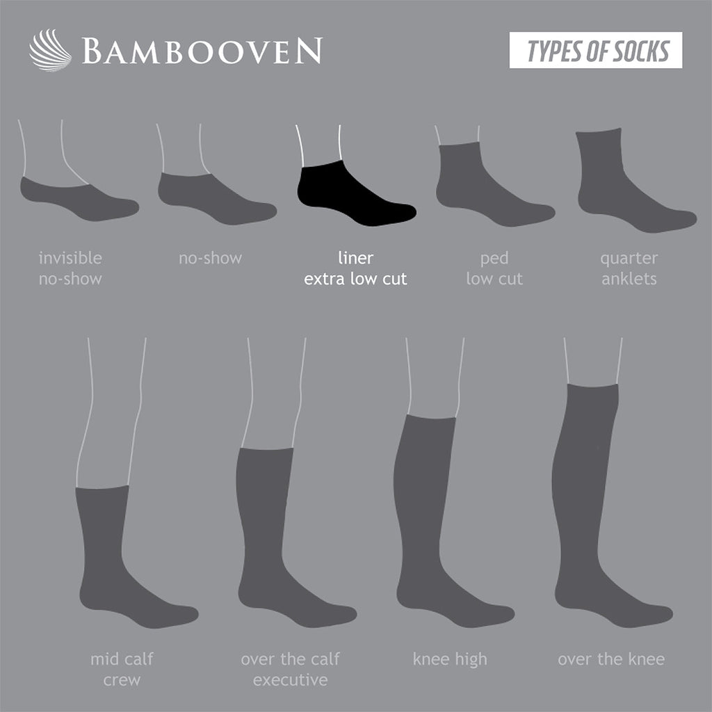 Sock types: Bamboo Ultra soft low-cut  socks by Bambooven. 